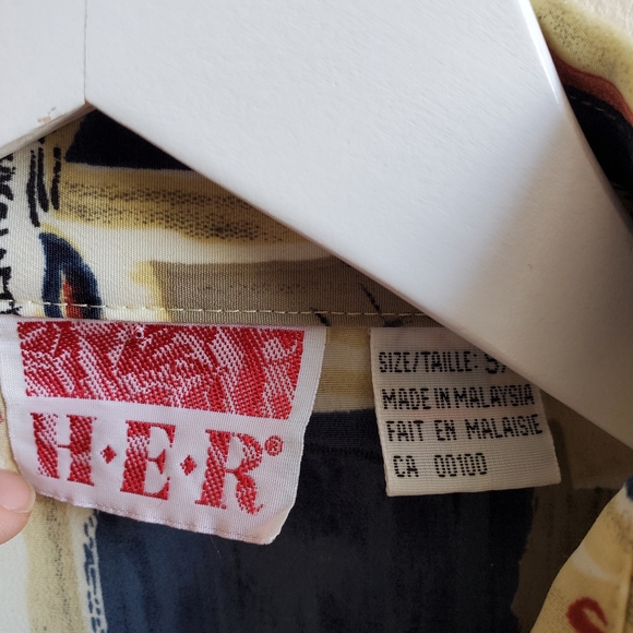 Vintage Printed Pattern Shirt - Large - Picture 6 of 6